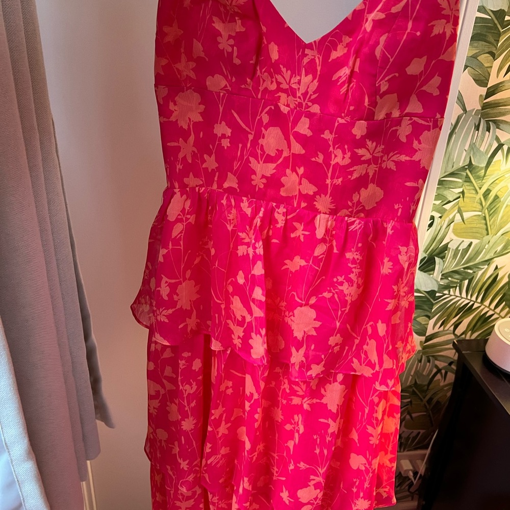 Amanda Uprichard Thaddea Maxi Dress in Pink Floral - Picture 8 of 9